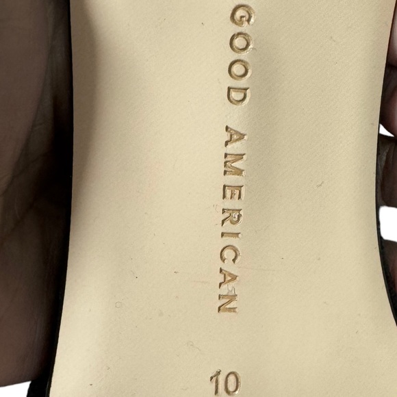 NEW Good American Terry Kickstand Mule Black Size 10 - Picture 6 of 10